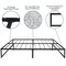 Flash Furniture 10" Queen Mattress, 14" Bed frame & 3" Topper Set XU-BD10-10PSM3M35-Q-GG - alternate 10